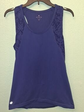 Athleta Deep Purple Racerback Training Tank